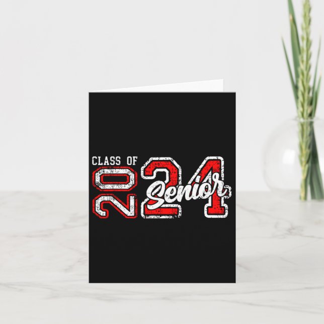 Senior 2024 Class Of 2024 Seniors Graduation 2024  Card (Front)