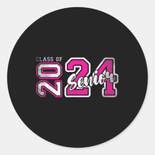 Senior 2024 Class Of 2024 Seniors Graduation 2024 Classic Round Sticker