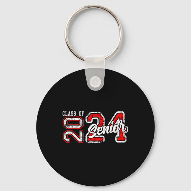 Senior 2024 Class Of 2024 Seniors Graduation 2024  Keychain (Front)