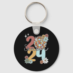 Senior 2024 Disco Balls Last Day Of School Graduat Keychain