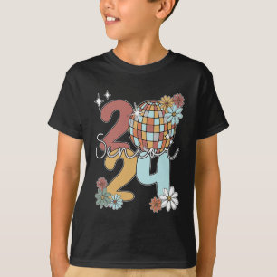 Senior 2024 Disco Balls Last Day Of School Graduat T-Shirt
