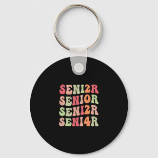 Senior 2024 Groovy Back to School Class 2024 Keychain