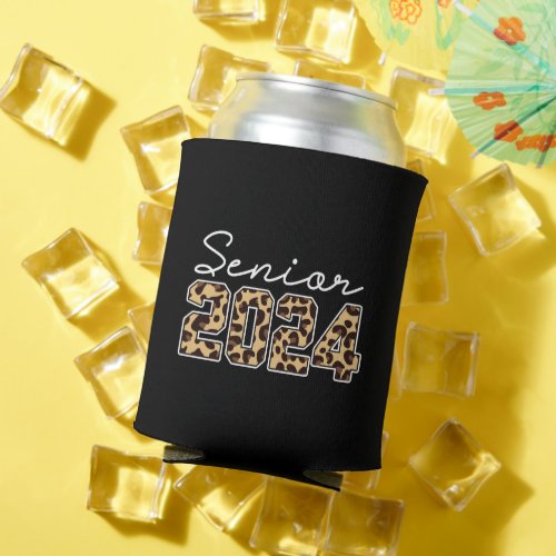 senior 2024 leopard can cooler