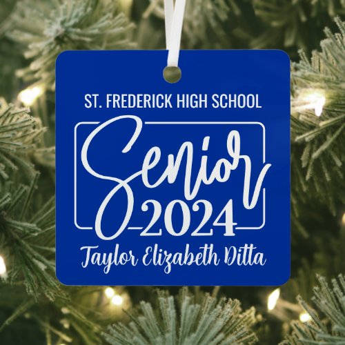 Senior 2024 Personalized Metal Ornament