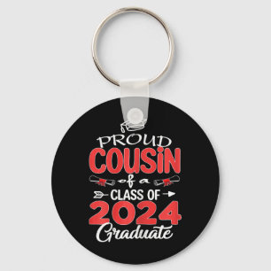 Senior 2024 Proud Cousin Of A Cl Of 2024 Graduate Keychain