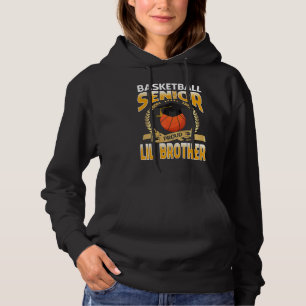 Senior 2024 Proud Lil Brother Basketball Graduatio Hoodie