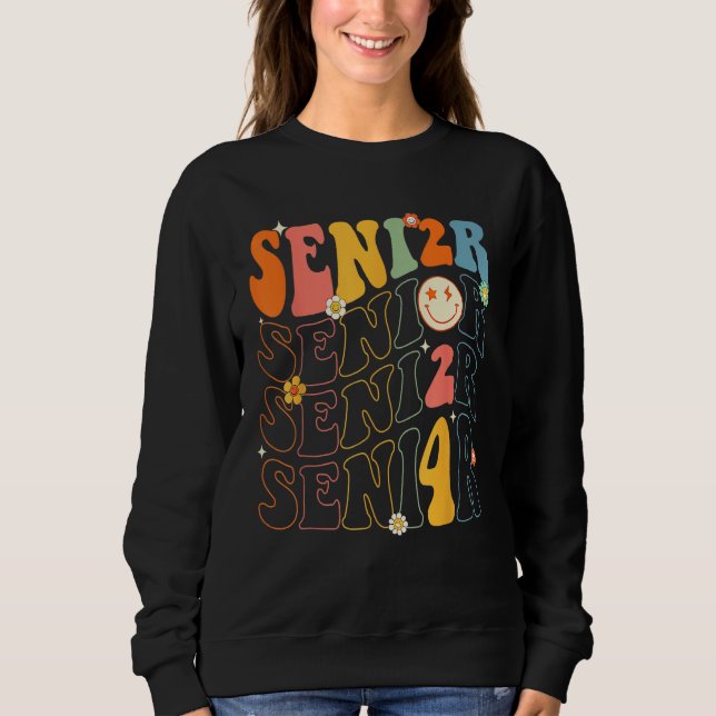 Senior 2024 Retro Class of 2024  Back To School Gr Sweatshirt (Front)