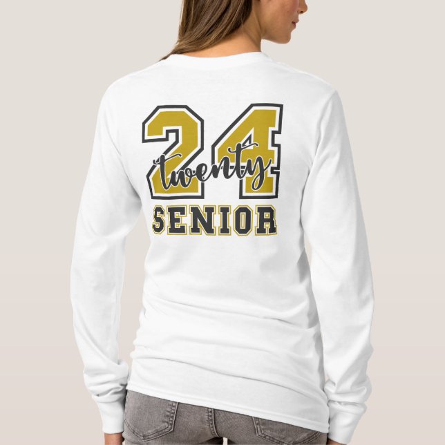 Senior 2024, Senior Gift Graduation Back and Front T-Shirt (Back)