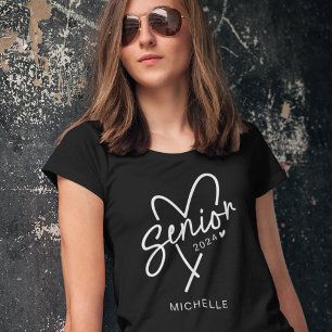 Senior 2024 trendy heart modern T-Shirt