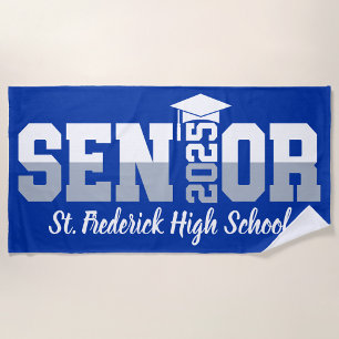 Senior 2025 Beach Towel Any School Any Colors