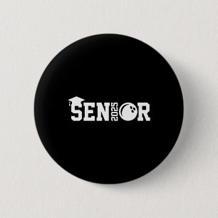 Senior 2025 Bowling Player Cl Of 2025 Graduation S Button