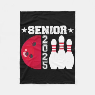 Senior 2025 Bowling Player Cl Of 2025 Graduation S Fleece Blanket