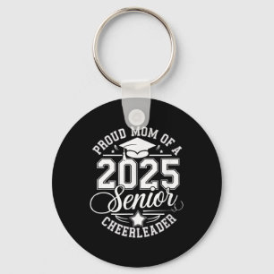 Senior 2025 Cheer Team Mom High School Graduation Keychain