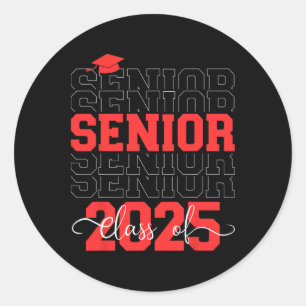 Senior 2025 Ck To School College Graduation Cl Of Classic Round Sticker