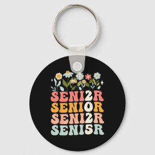 Senior 2025 Cl Of 2025 Graduation 2025 Groovy  Keychain