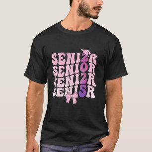 Senior 2025 Class Of 2025 Coquette Bow Graduation T-Shirt