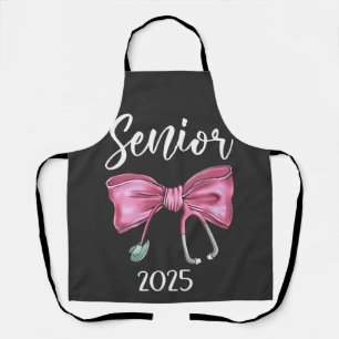 Senior 2025 Coquette Class of 2025 Pink Bows Apron