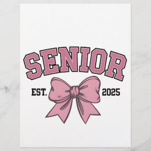 Senior 2025 Coquette Class of 2025 Pink Bows Flyer