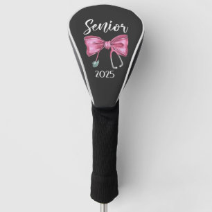 Senior 2025 Coquette Class of 2025 Pink Bows Golf Head Cover