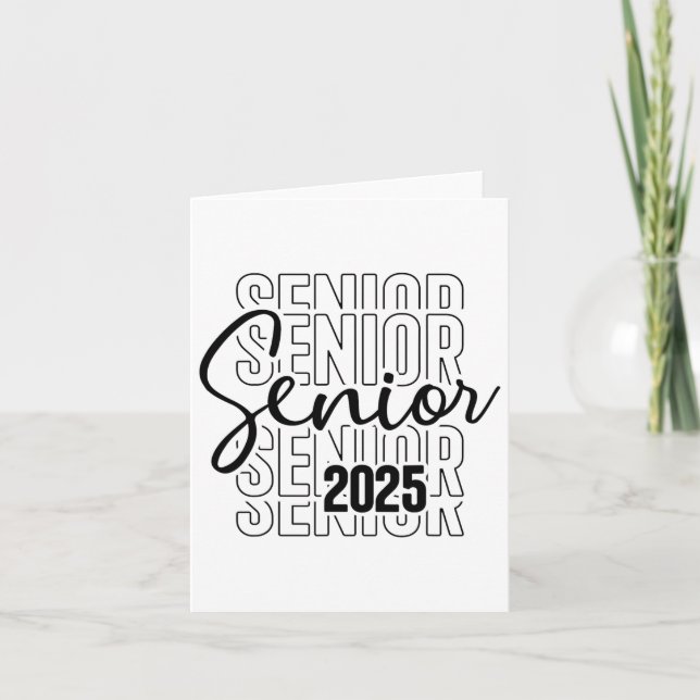 Senior 2025 Graduate College University Graduation Card (Front)