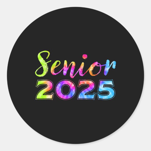 Senior 2025 Last First Day Ck To School Graduation Classic Round Sticker (Front)