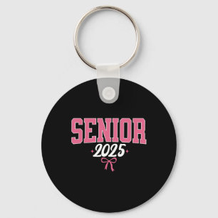 Senior 2025 Pink Coquette Bow Cl Of 2025 Graduatio Keychain