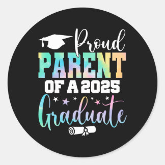 Senior 2025 Proud Parent Of A Cl Of 2025 Graduate  Classic Round Sticker