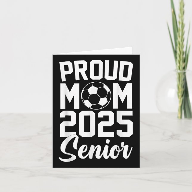 Senior 2025 Soccer Mom High School Graduation Outf Card (Front)