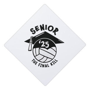Senior 2025 Volleyball Graduation Cap Topper