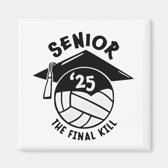 Senior 2025 Volleyball Graduation  Magnet (Front)