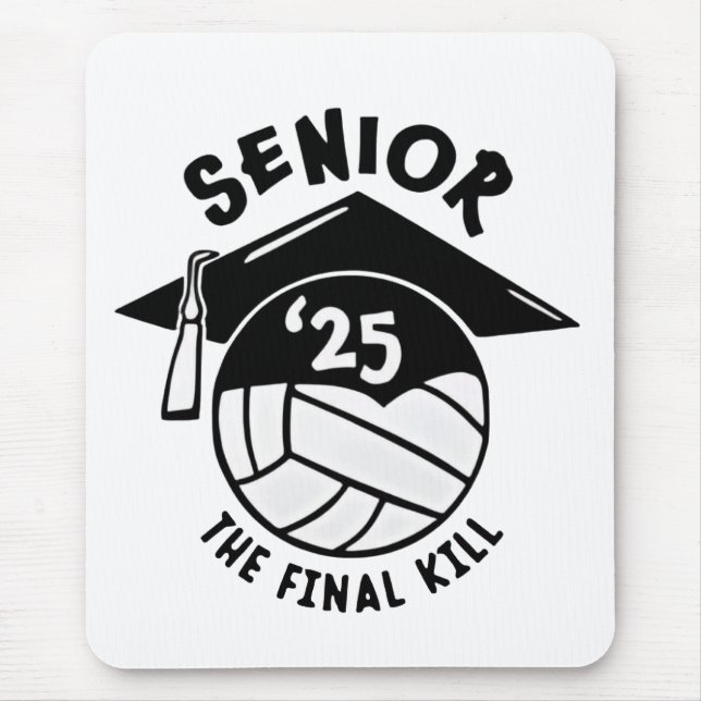 Senior 2025 Volleyball Graduation  Mouse Pad (Front)