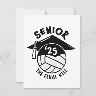 Senior 2025 Volleyball Graduation  Note Card