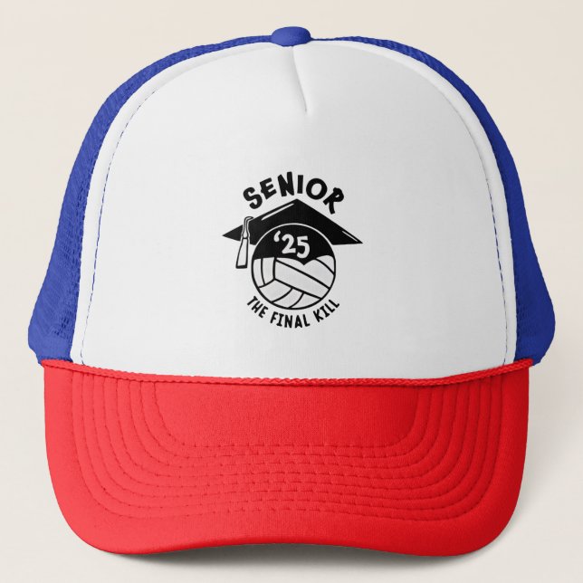 Senior 2025 Volleyball Graduation  Trucker Hat (Front)
