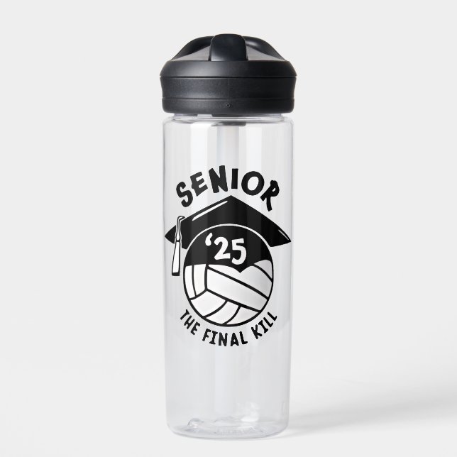 Senior 2025 Volleyball Graduation  Water Bottle (Front)
