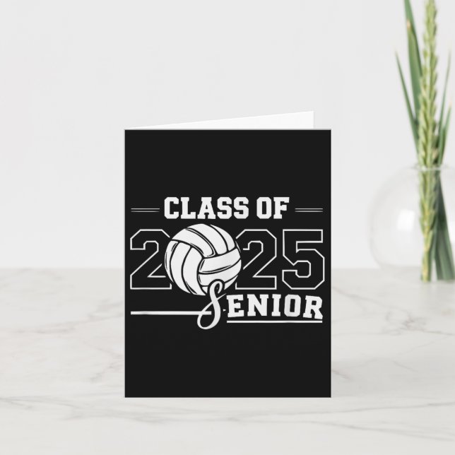 Senior 2025 Volleyball Mom High School Graduation  Card (Front)