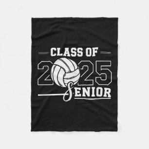 Senior 2025 Volleyball Mom High School Graduation Fleece Blanket