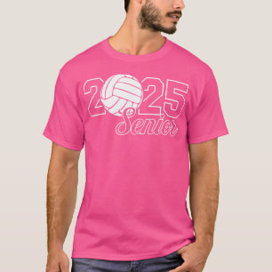 Senior 2025 Volleyball Mom High School Graduation T-Shirt