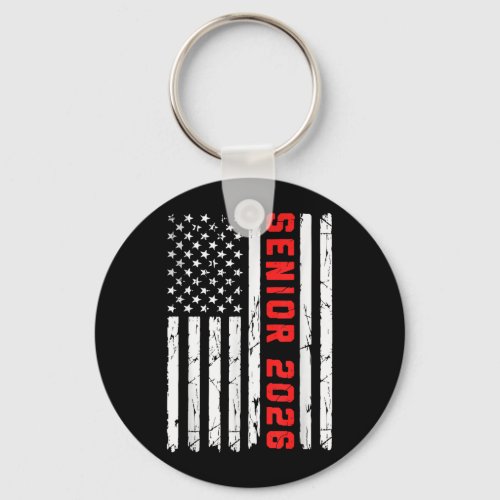 Senior 2026 Aamerican Flag Usa Cl Of 2026 Keychain