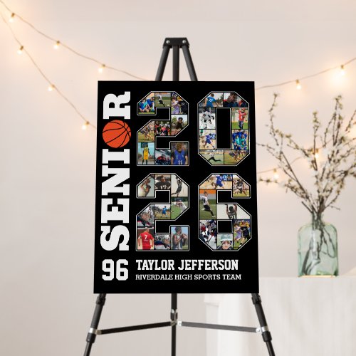 Senior 2026 Basketball Team Sports Photo Collage