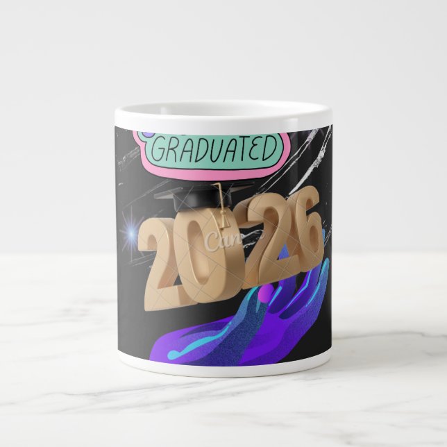 Senior 2026 Celebration Design Giant Coffee Mug (Front)