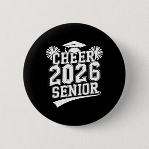 Senior 2026 Cheer Team Mom High School Graduation Button