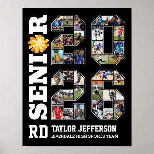 Senior 2026 Cheerleading Team Sports Photo Collage