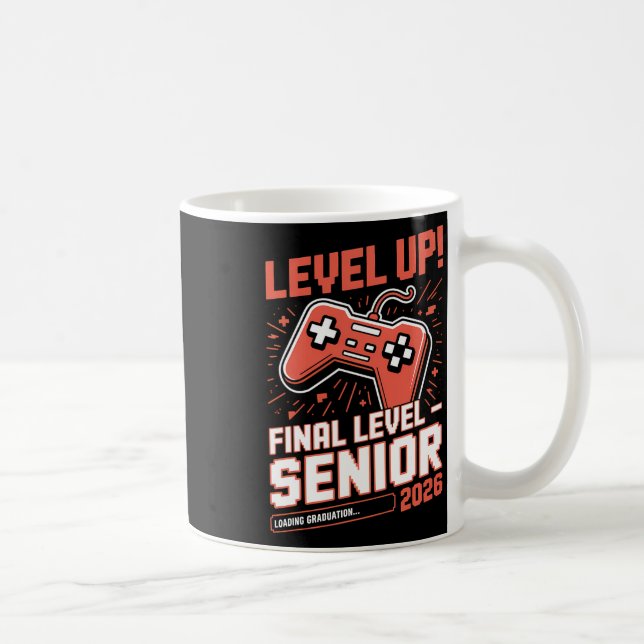 Senior 2026 Cl Of 2026 Funny Gamer Graduate  Coffee Mug (Right)