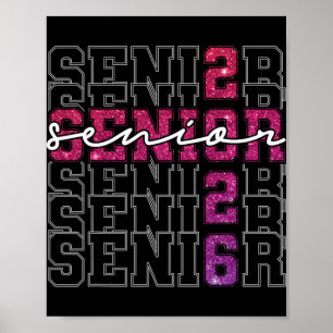 Senior 2026 Cl Of 2026 Graduation 2026 Pink Girl W Poster