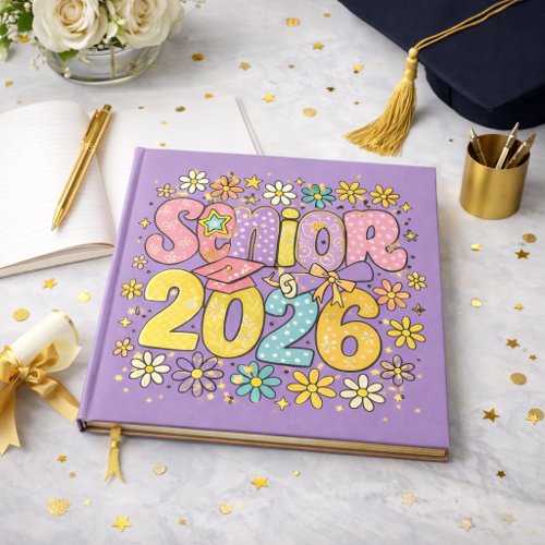 Senior 2026 Colorful Flower Graduation Design Guest Book