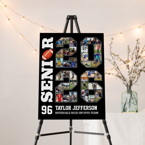 Senior 2026 Football Team Sports Photo Collage