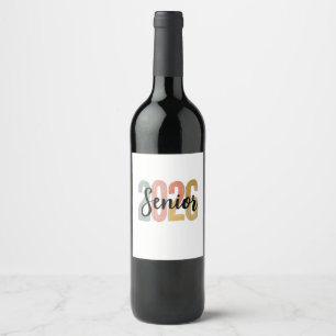 Senior 2026 Graduation 2026 Senior Graduate Gift Wine Label