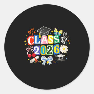 Senior 2026 graduation day finally done class of classic round sticker