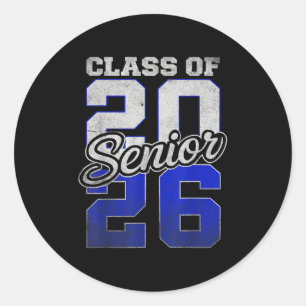 Senior 2026 Graduation My Last First Day Of Cl Of  Classic Round Sticker