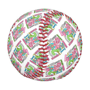 Senior 2026 Groovy Baseball Keepsake